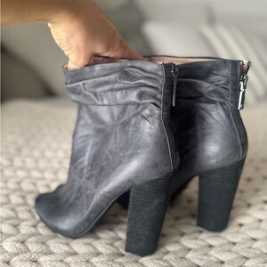 Elegant Black Leather Ankle Boots